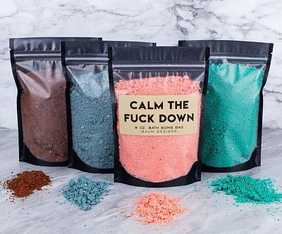 Calm The Fuck Down Bath Bomb Bag