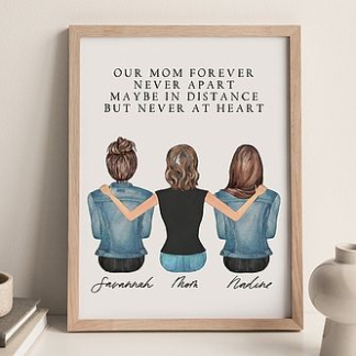 Personalized Always Together in Heart Print