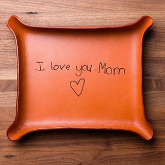 Personalized Leather Valet Tray