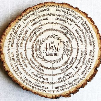 Family Tree Wood Slice