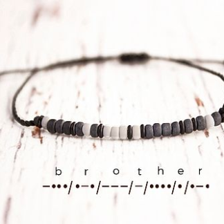 Brother Morse Code Bracelet