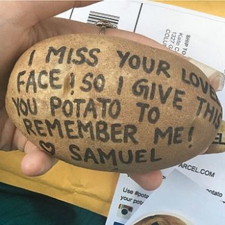 Custom Message Potato Parcel