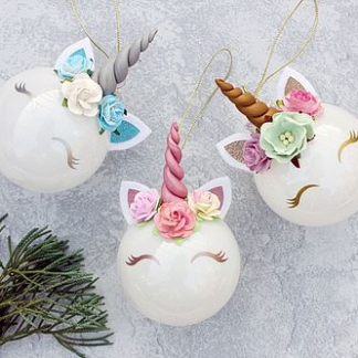 Personalized Unicorn Ornament