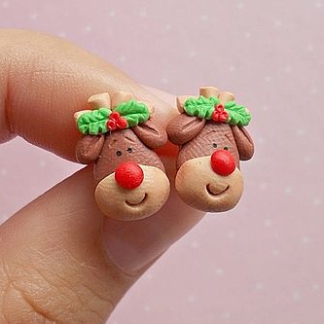 Rudolph the Red Nosed Reindeer Earrings