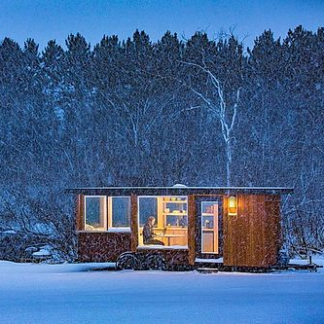 Snowy Tiny House Getaway