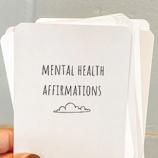 Mental Health Affirmations Cards