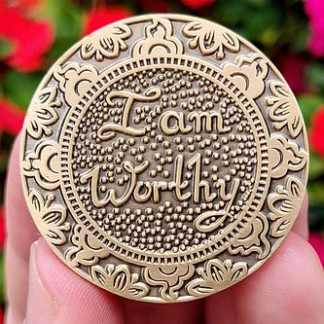 I Am Worthy Mantra Medallion