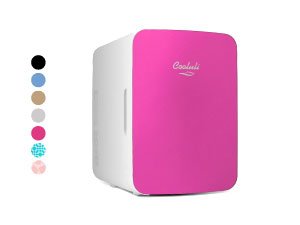 mini fridge pink
