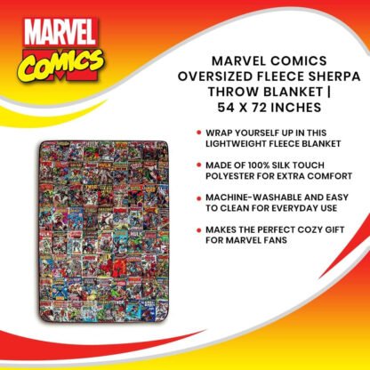 Oversized Fleece Marvel Comics Throw - Image 7