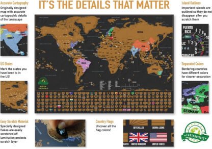 Scratch Off World Map Poster - Image 7