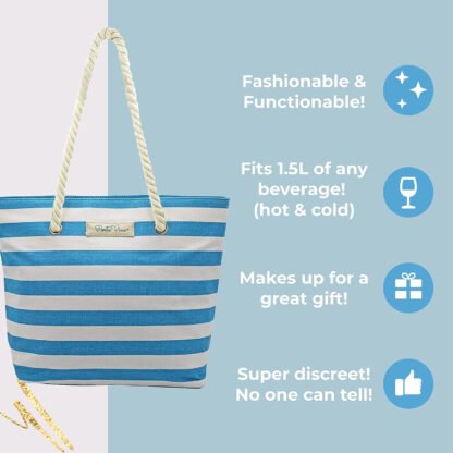 Beach or Picnic Wine Tote - Image 2