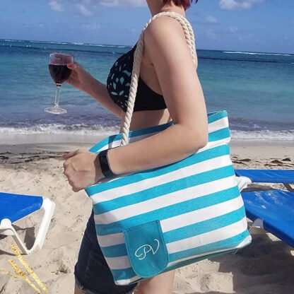 Beach or Picnic Wine Tote - Image 6