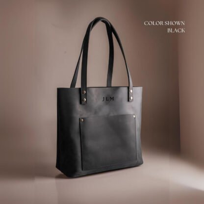 Personalized Leather Tote - Image 3