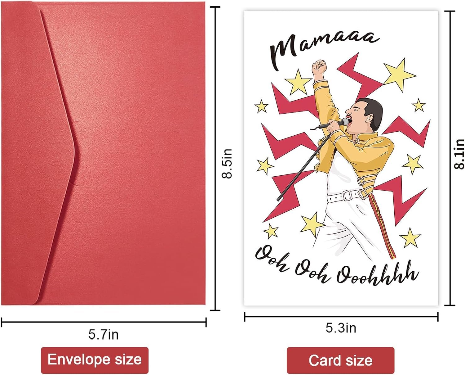 Freddie Mercury Mama Ooh Ooh Card - Image 2