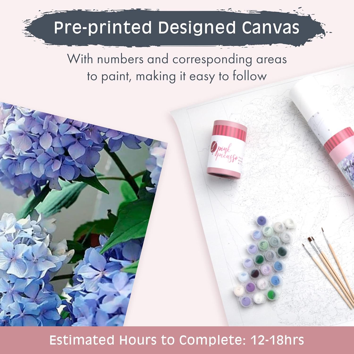 Flower Paint By Numbers Kit - Image 4