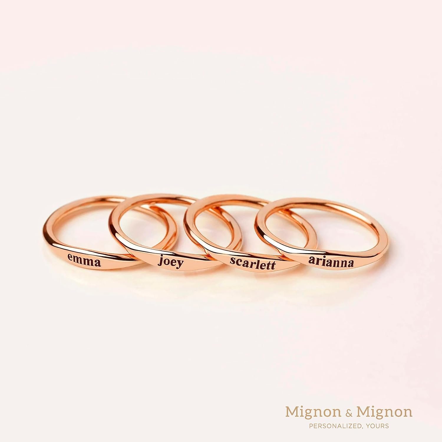 Personalized Skinny Stacking Rings - Image 2