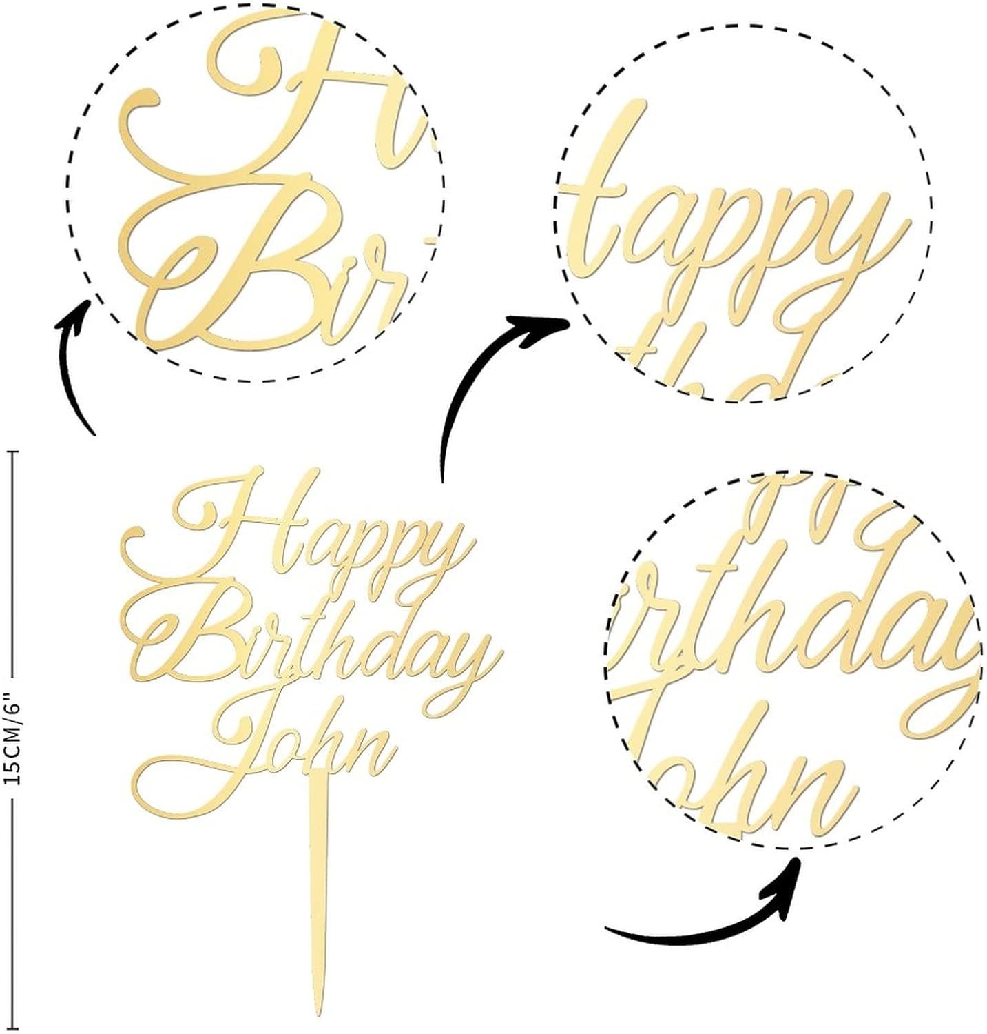 Personalized Birthday Cake Topper - Image 2