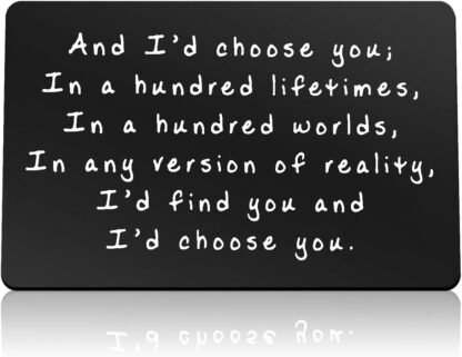 I’d Choose You Engraved Wallet Card