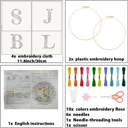 Personalized Monogram Embroidery Kit - Image 2