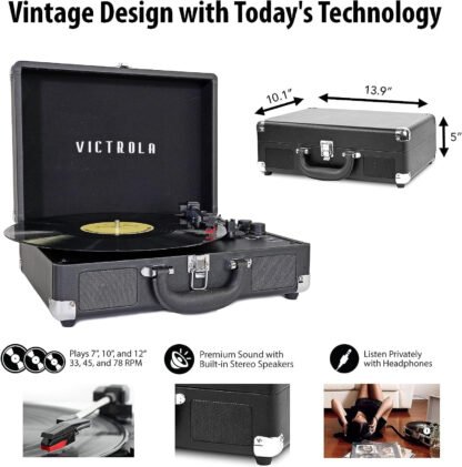 Victrola Vintage Suitcase Record Player - Image 5