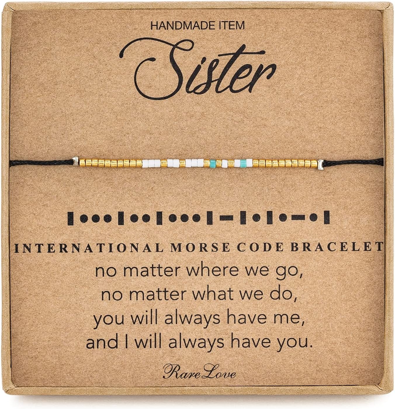 Sister Morse Code Bracelet