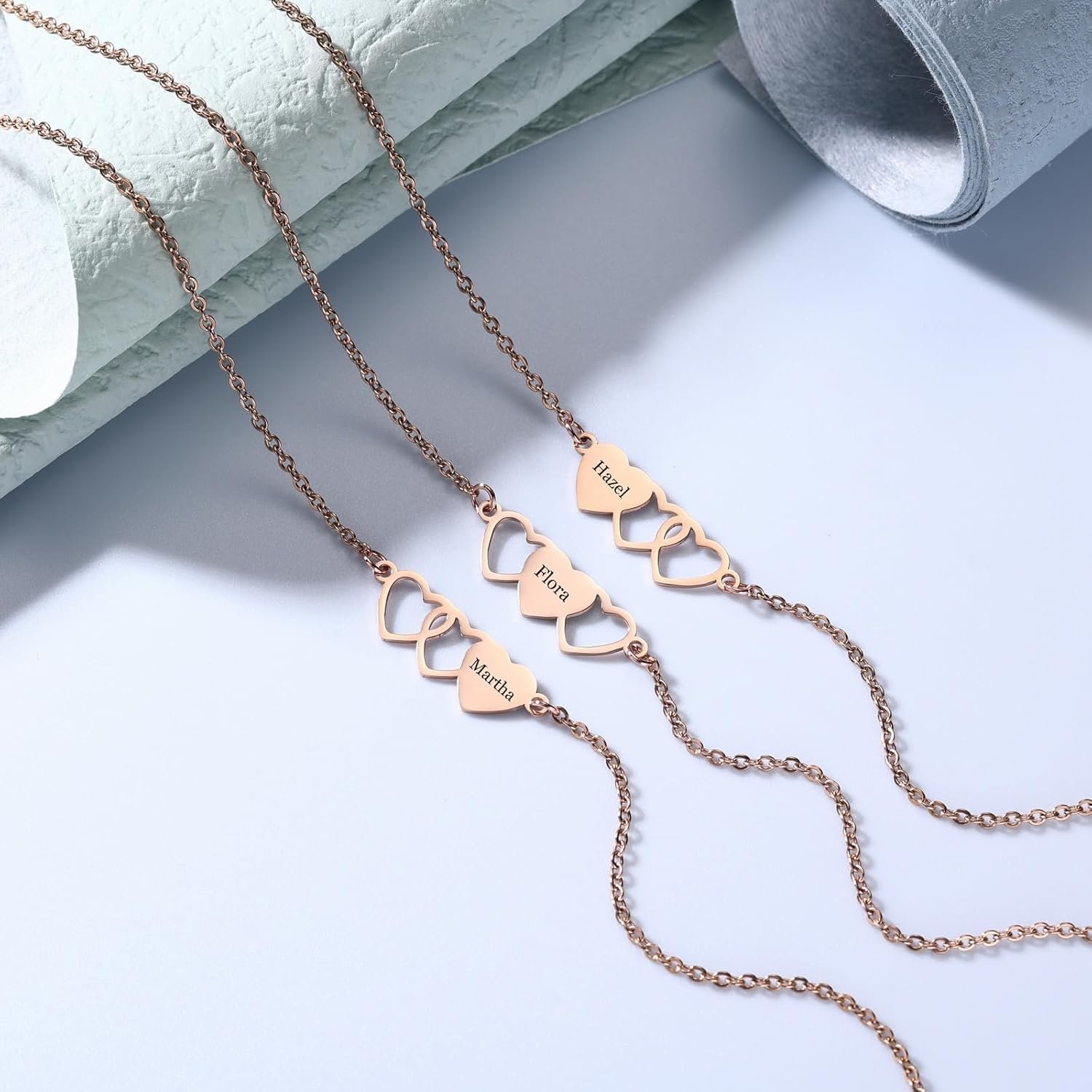 Personalized Sisters Heart Necklace - Image 2