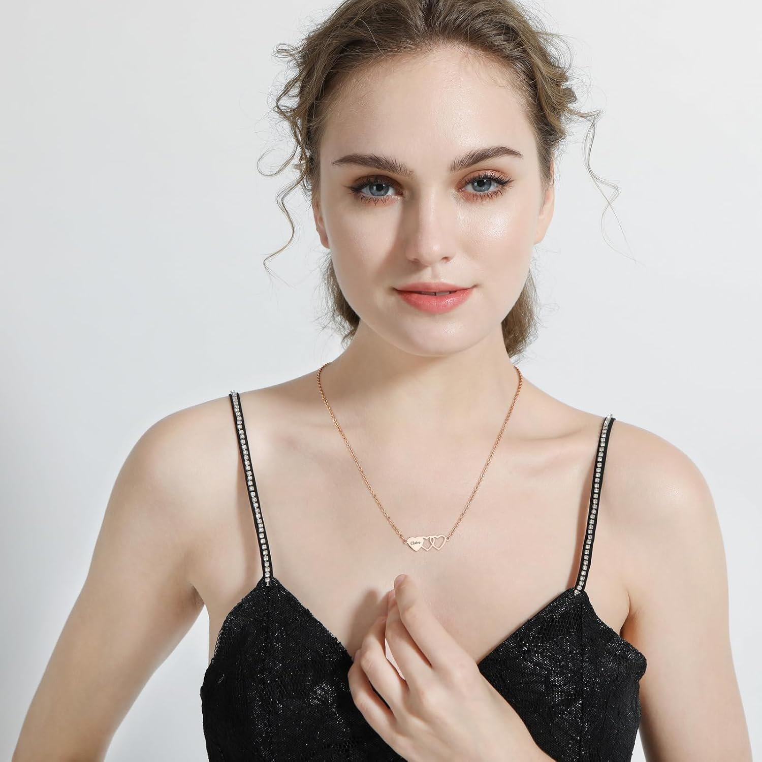 Personalized Sisters Heart Necklace - Image 3