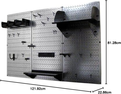 Metal Pegboard Garage Organizer Kit - Image 8