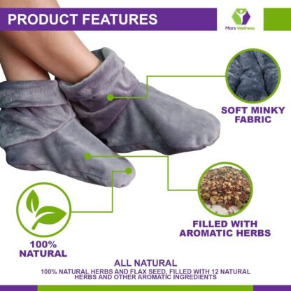 Microwaveable Heated Foot Booties - Image 5
