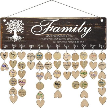 Personalized Family Birthday Calendar