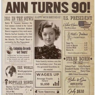 Personalized Birthday Newspaper