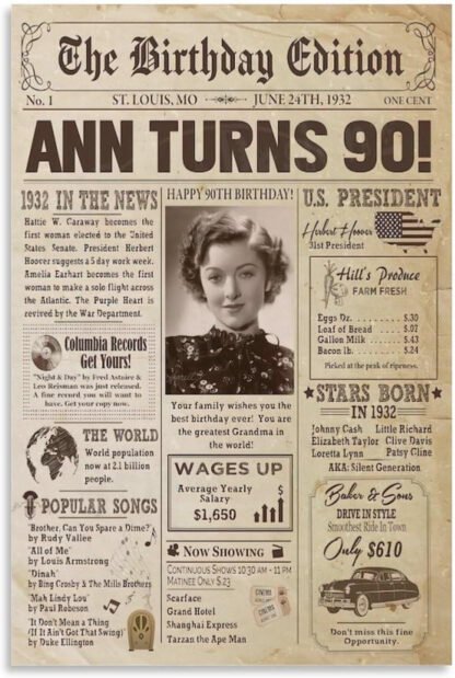 Personalized Birthday Newspaper