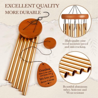 Personalized Grandma’s Reasons to Bee Happy Windchime - Image 6