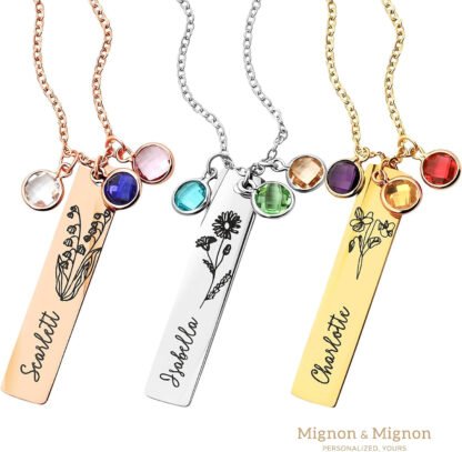 Personalized Birthstone Necklace - Image 2