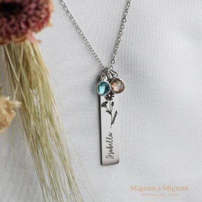 Personalized Birthstone Necklace - Image 3