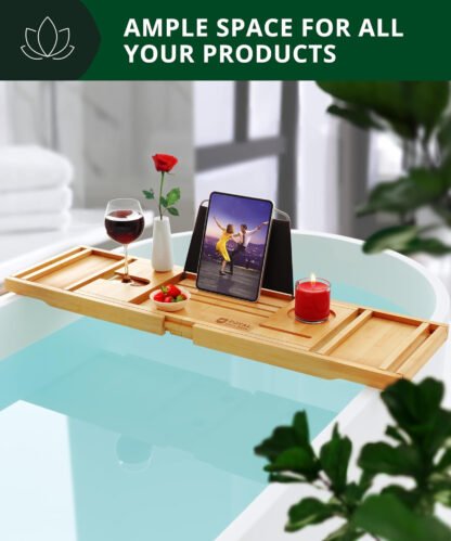 Wooden Luxury Bathtub Caddy - Image 5