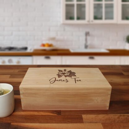 Personalized Tea Organizer Box - Image 2