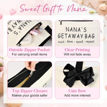 Grandma’s Getaway Bag Zippered Tote - Image 4