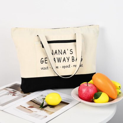 Grandma’s Getaway Bag Zippered Tote - Image 8