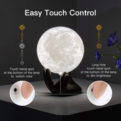 Rechargeable 3D Moon Lamp - Image 3