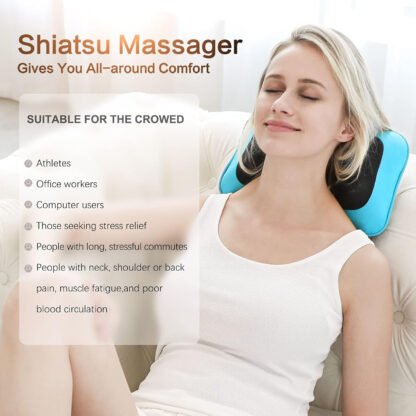 Shiatsu Neck Back Massager Pillow - Image 3