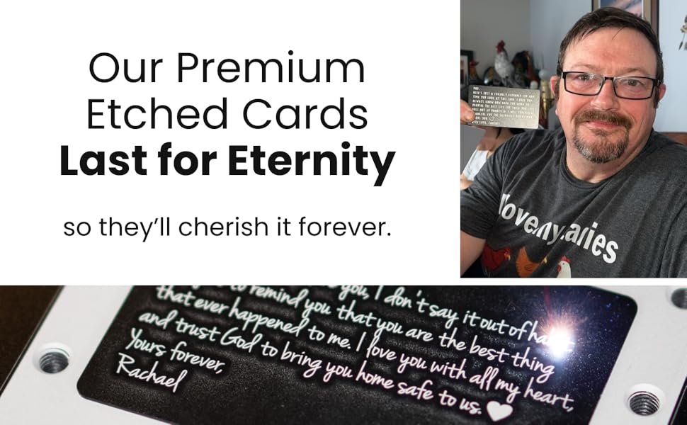 laser engraved wallet cards