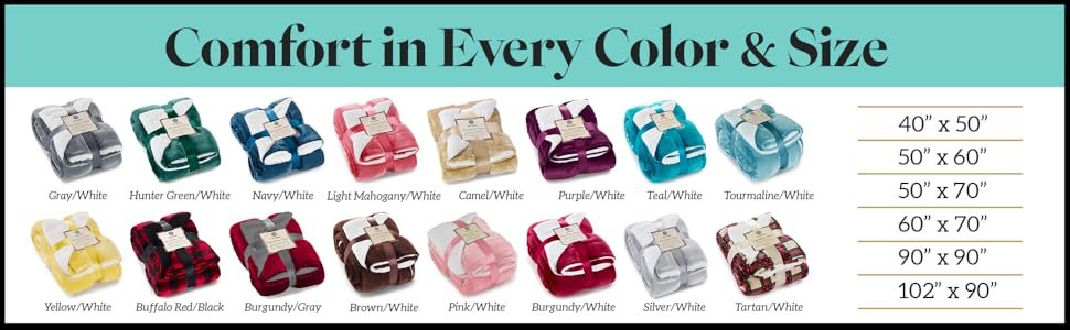 comfort in every color and size
