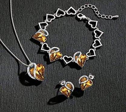 Infinity Love Birthstone Heart Pendant - Image 7
