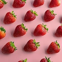 Love Berries Pink Background Fresh Strawberries on Pink Background