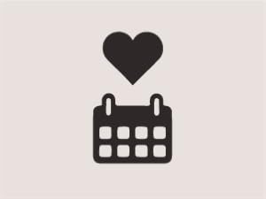 icon representing a start of a date tradition