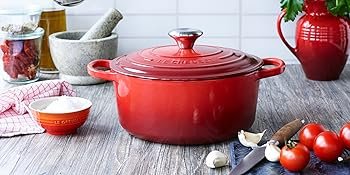 Le Creuset Dutch Oven shown in Cerise