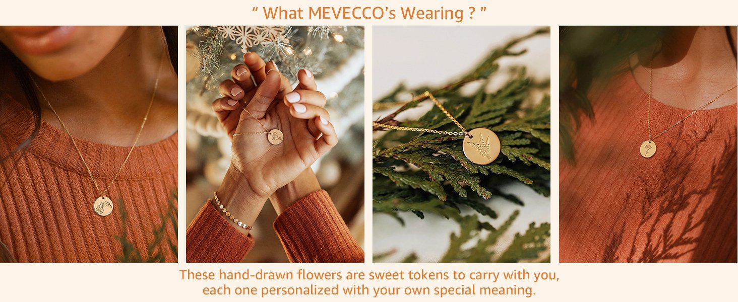 dainty birth flower necklace