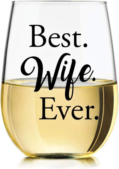 Best Wife Ever Stemless Wine Glass - Image 2