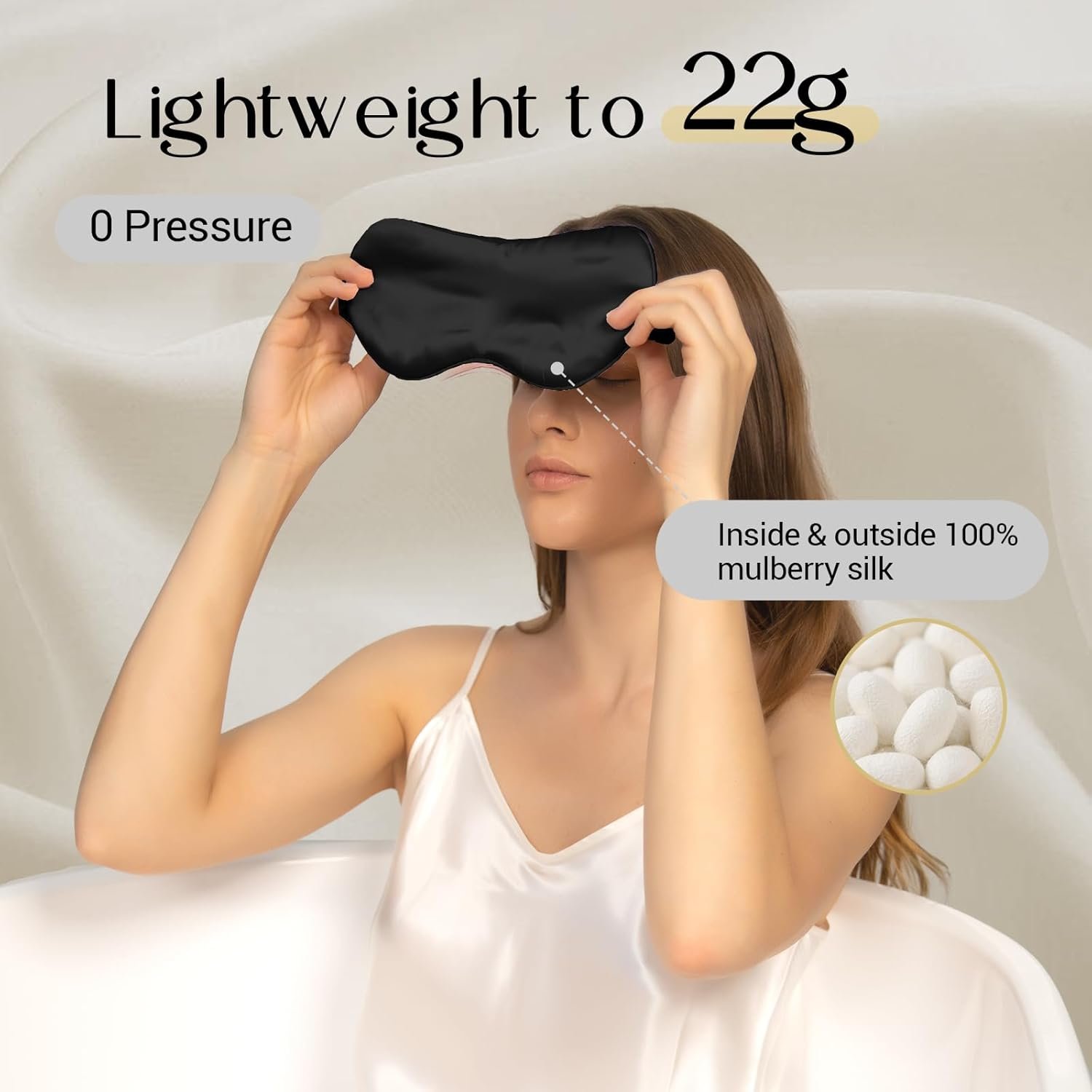 100% Silk Eye Mask - Image 2